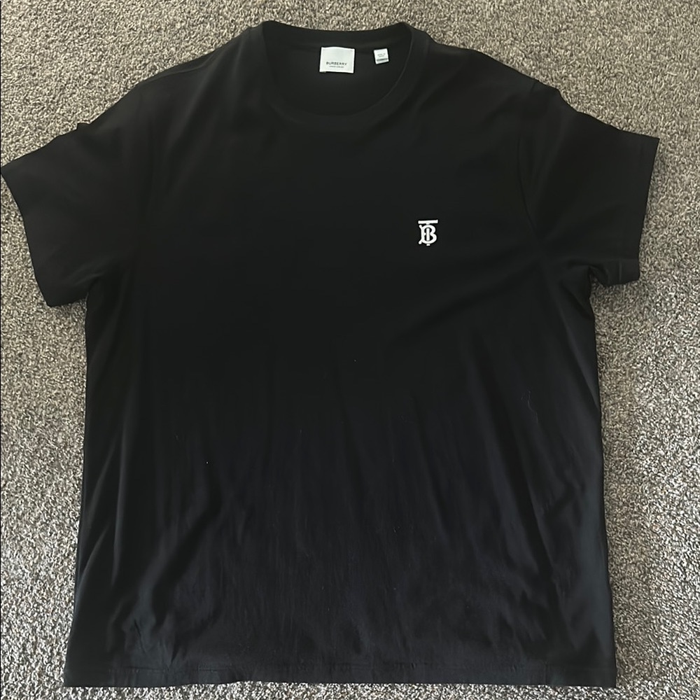 Burberry Black Short Sleeve Tee with Classic Crew Neck
